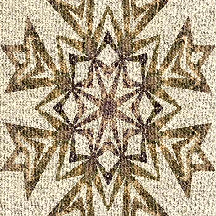 Patterned Vanilla Gold Rug, pat1885brn