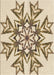 Machine Washable Transitional Vanilla Gold Rug, wshpat1885brn