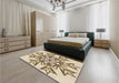 Patterned Vanilla Gold Rug in a Bedroom, pat1885brn