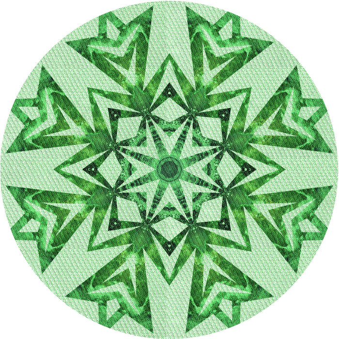 Square Patterned Light Green Rug, pat1885grn