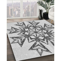 Patterned Platinum Gray Rug, pat1885gry