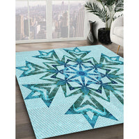 Patterned Blue Rug, pat1885lblu