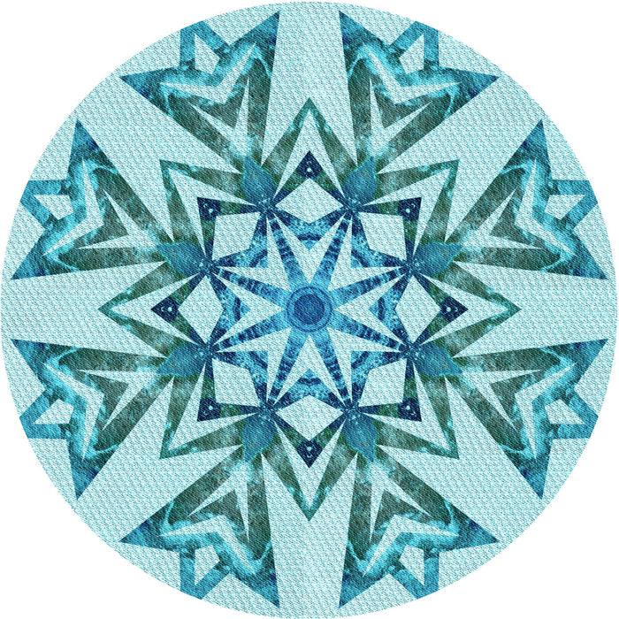 Square Patterned Blue Rug, pat1885lblu