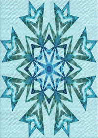 Machine Washable Transitional Blue Rug, wshpat1885lblu