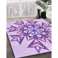 Patterned Blossom Pink Rug, pat1885pur