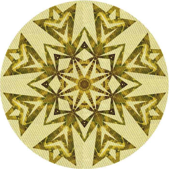 Square Machine Washable Transitional Dark Golden Brown Rug in a Living Room, wshpat1885yw