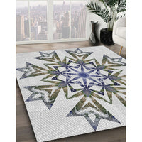 Patterned Gray Novelty Rug, pat1885