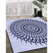 Machine Washable Transitional Deep Periwinkle Purple Rug in a Family Room, wshpat1886blu