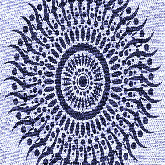 Patterned Deep Periwinkle Purple Rug, pat1886blu