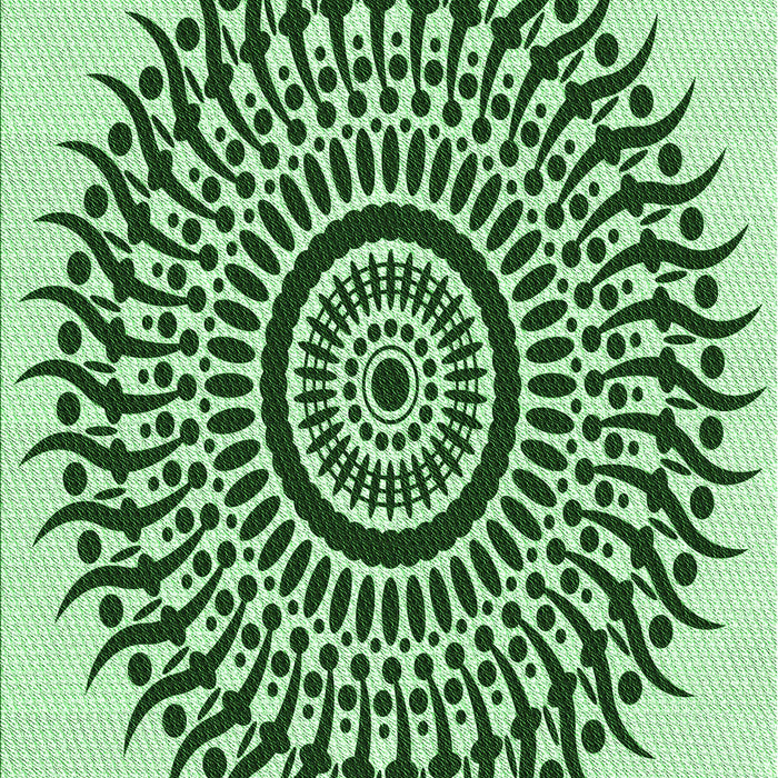 Machine Washable Transitional Mint Green Rug, wshpat1886grn