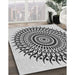 Patterned Platinum Gray Rug in Family Room, pat1886gry