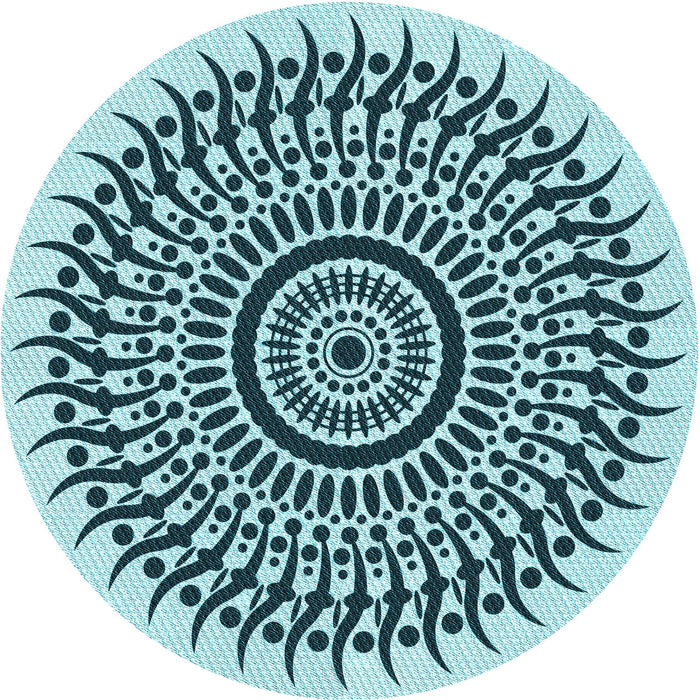 Square Patterned Electric Blue Rug, pat1886lblu