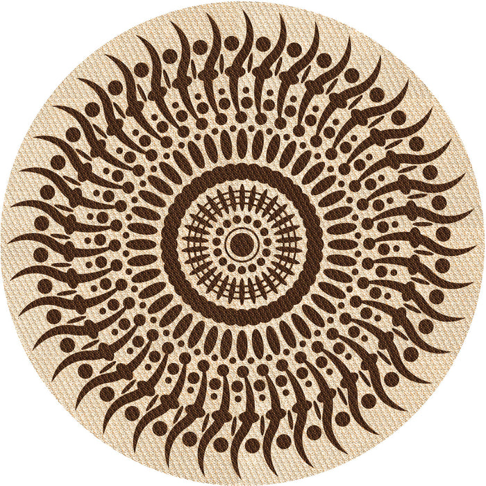 Square Patterned Golden Blonde Gold Rug, pat1886org