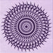 Round Patterned Bright Grape Purple Rug, pat1886pur