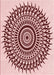 Patterned Light Red Pink Rug, pat1886rd