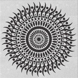Square Patterned Platinum Gray Novelty Rug, pat1886