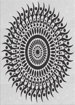 Patterned Platinum Gray Novelty Rug, pat1886