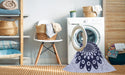 Machine Washable Transitional Blue Rug in a Washing Machine, wshpat1887blu