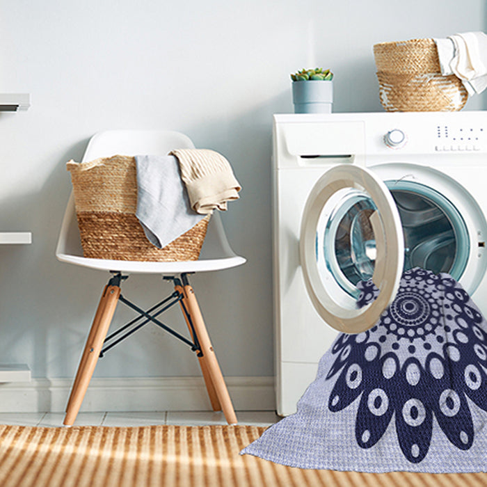 Machine Washable Transitional Blue Rug in a Washing Machine, wshpat1887blu