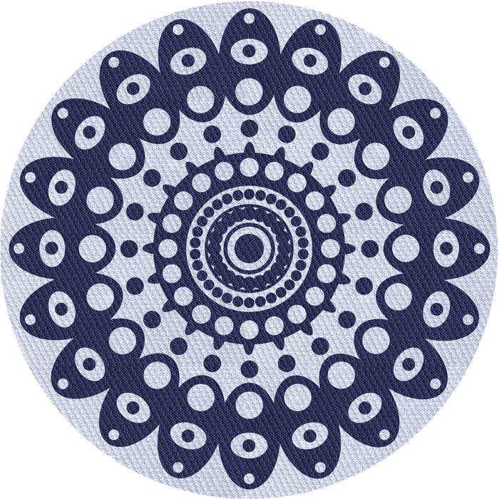 Square Patterned Blue Rug, pat1887blu
