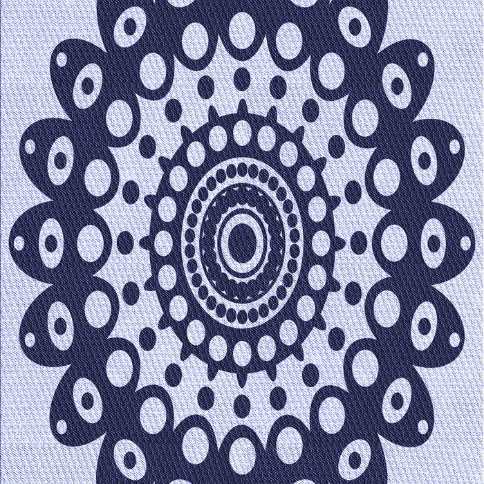 Machine Washable Transitional Blue Rug, wshpat1887blu