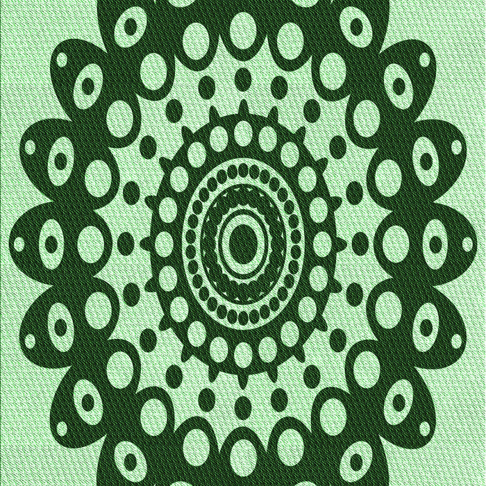 Machine Washable Transitional Pale Green Rug, wshpat1887grn