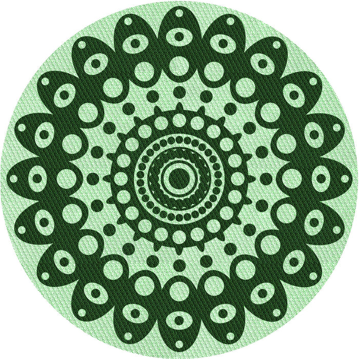 Square Patterned Pale Green Rug, pat1887grn