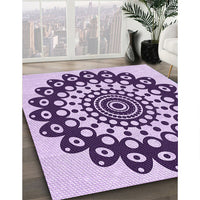 Patterned Blossom Pink Rug, pat1887pur