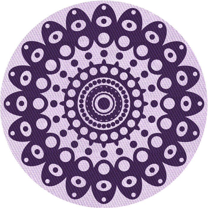 Square Patterned Blossom Pink Rug, pat1887pur