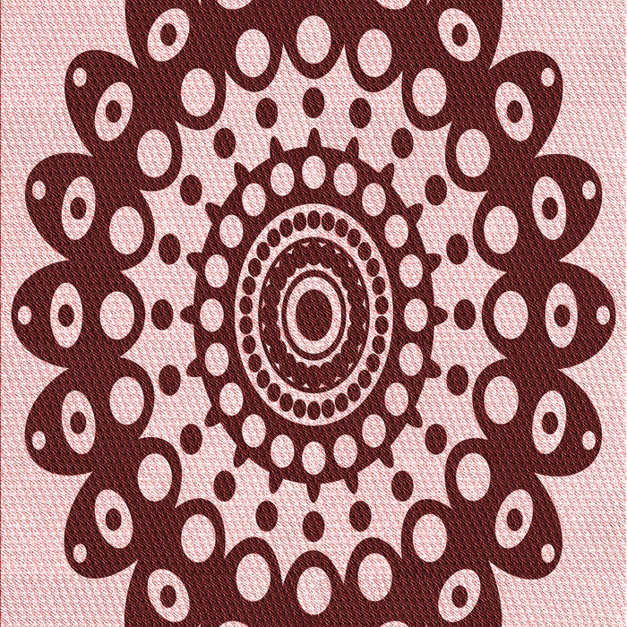 Machine Washable Transitional Pink Rug, wshpat1887rd