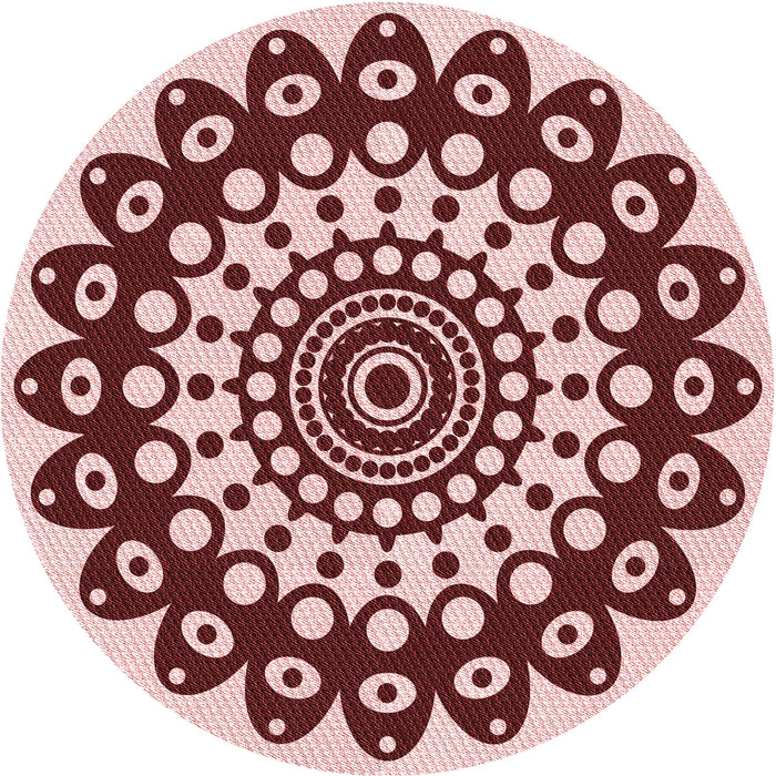 Square Patterned Pink Rug, pat1887rd