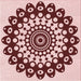 Round Patterned Pink Rug, pat1887rd