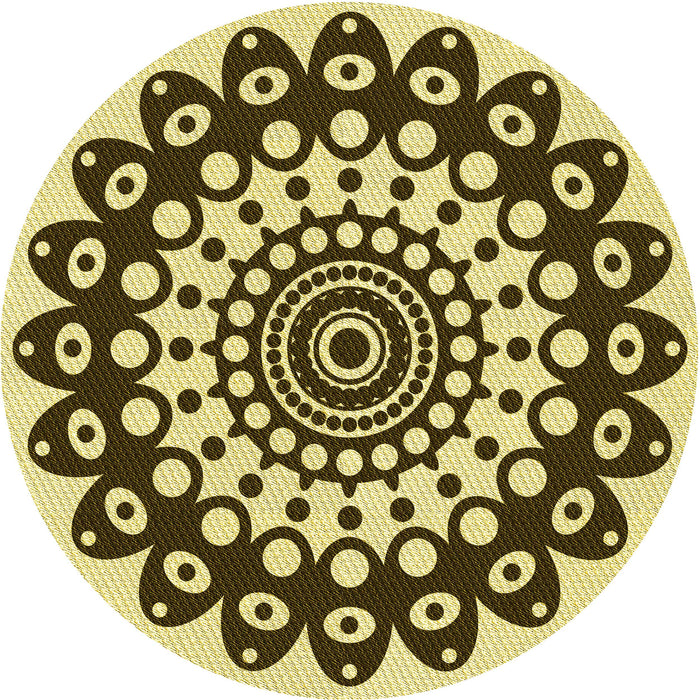 Square Patterned Dark Bronze Brown Rug, pat1887yw