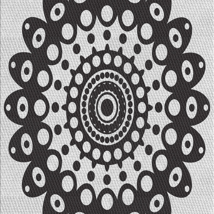 Machine Washable Transitional Platinum Gray Rug, wshpat1887