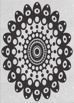 Patterned Platinum Gray Novelty Rug, pat1887