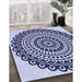 Machine Washable Transitional Blue Rug in a Family Room, wshpat1888blu