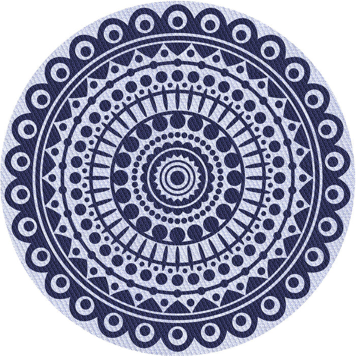 Square Patterned Blue Rug, pat1888blu