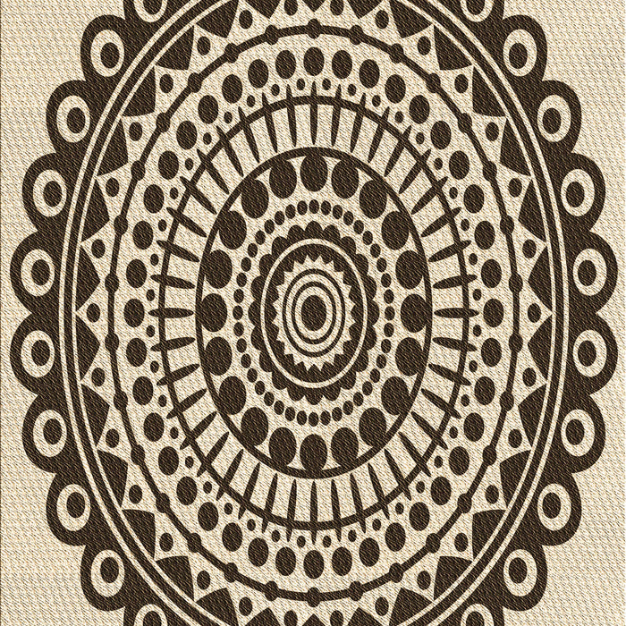 Patterned Vanilla Gold Rug, pat1888brn