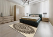 Patterned Vanilla Gold Rug in a Bedroom, pat1888brn