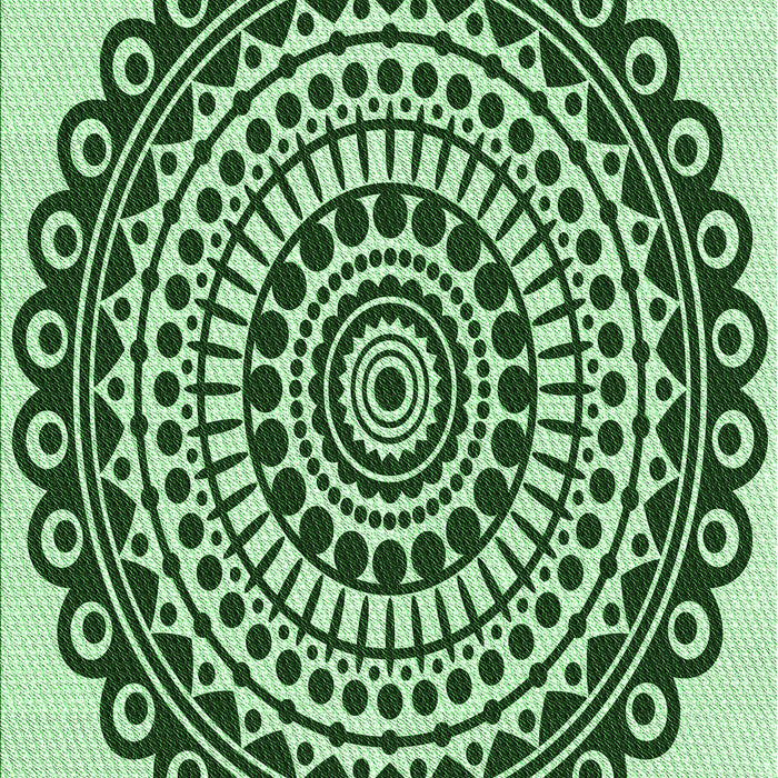 Patterned Deep Emerald Green Rug, pat1888grn