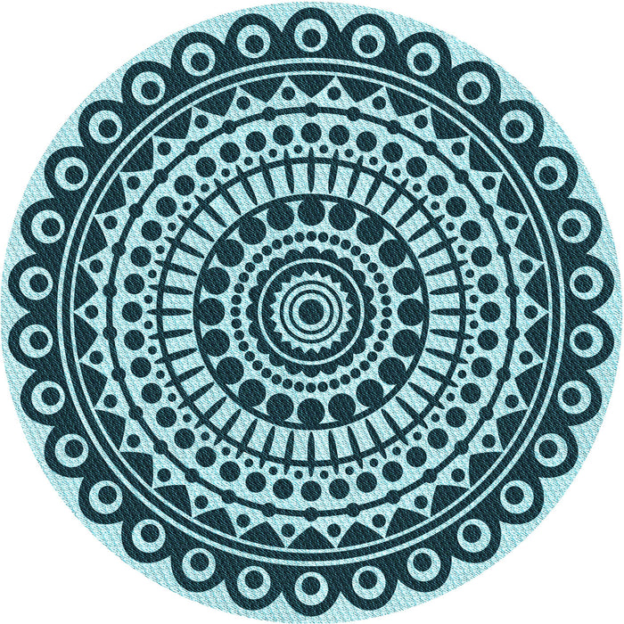 Square Machine Washable Transitional Medium Teal Green Rug in a Living Room, wshpat1888lblu