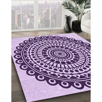 Patterned Blossom Pink Rug, pat1888pur