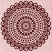 Round Patterned Pink Rug, pat1888rd