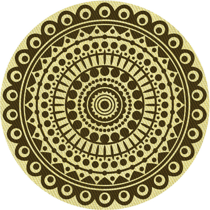 Square Patterned Mustard Yellow Rug, pat1888yw