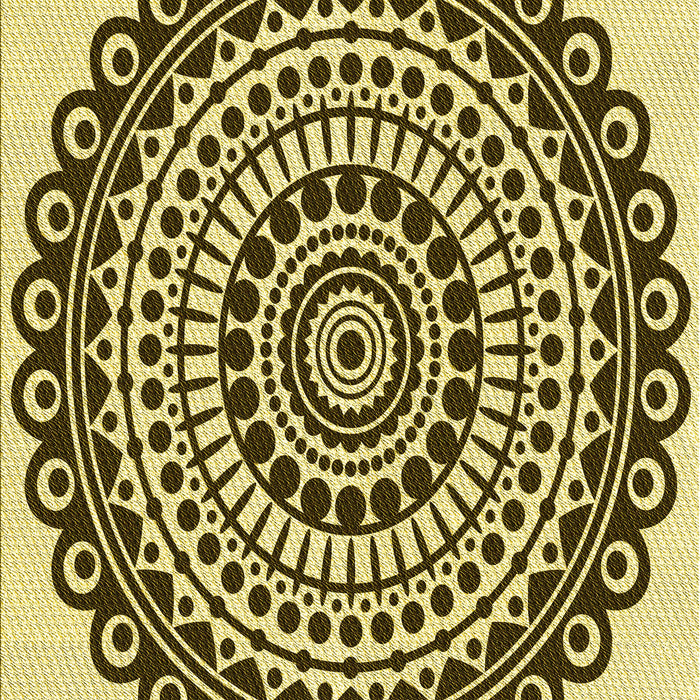 Patterned Mustard Yellow Rug, pat1888yw