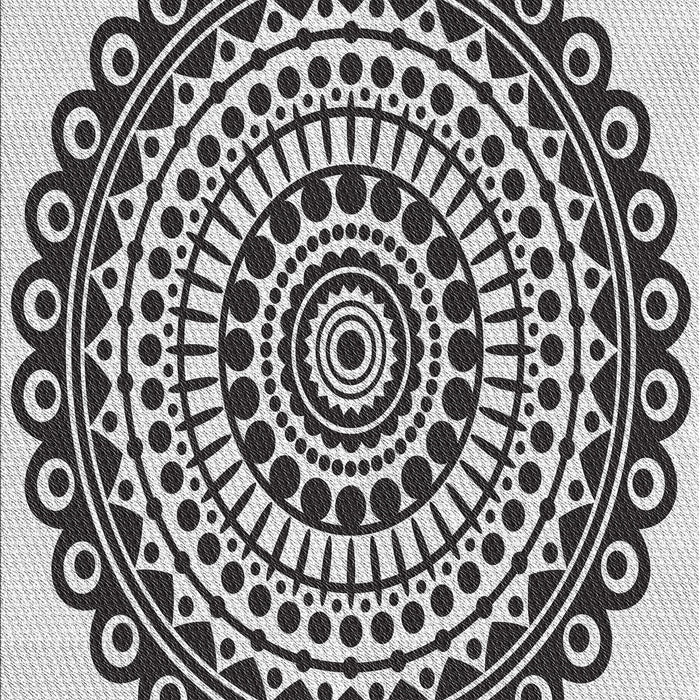 Machine Washable Transitional Platinum Gray Rug, wshpat1888