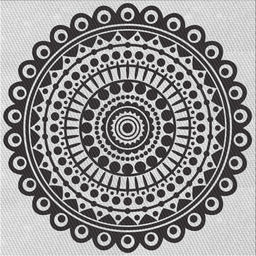 Square Patterned Platinum Gray Novelty Rug, pat1888