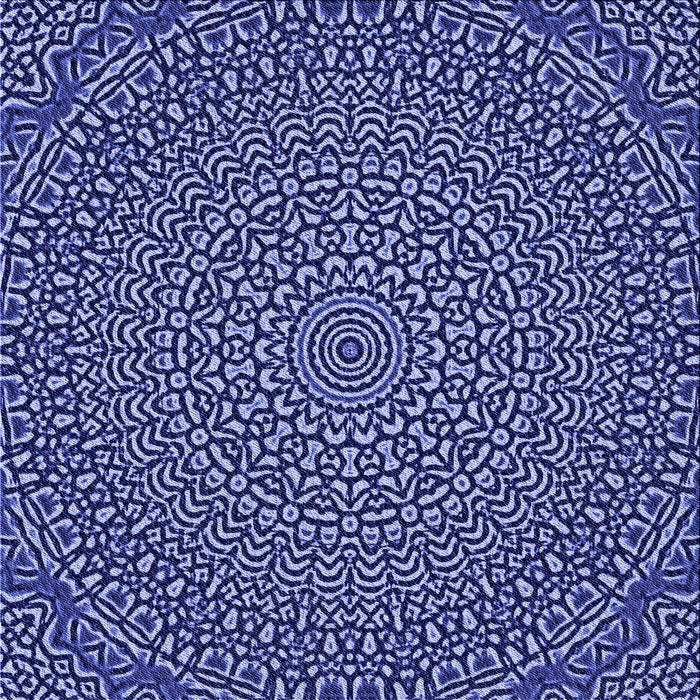Round Patterned Sky Blue Rug, pat1889blu