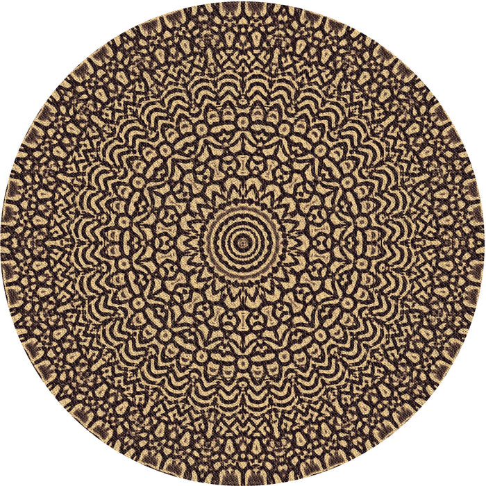 Square Patterned Metallic Gold Rug, pat1889brn