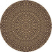 Square Machine Washable Transitional Metallic Gold Rug in a Living Room, wshpat1889brn